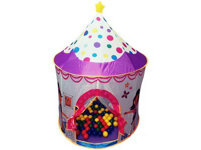 Детский игровой домик палатка Замок + 100 шариков
